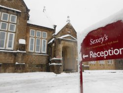 Sexey's School in the snow